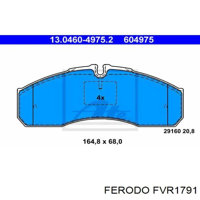 FVR1791 Ferodo Передні гальмівні колодки