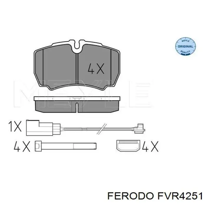 FVR4251 Ferodo Колодки гальмівні задні, дискові