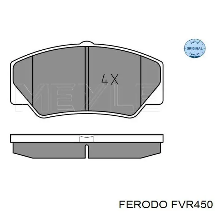 Колодки гальмівні передні, дискові FVR450 Ferodo