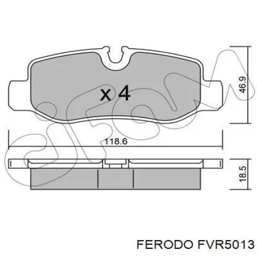 Задні гальмівні колодки Ferodo FVR5013 ціна, від 32.10 USD