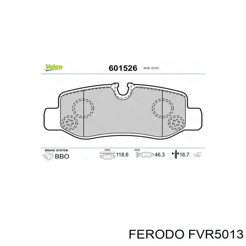 Купити FVR5013 Ferodo Задні колодки