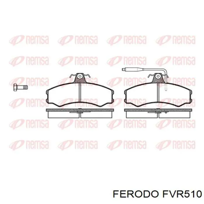 FVR510 Ferodo колодки гальмівні передні, дискові