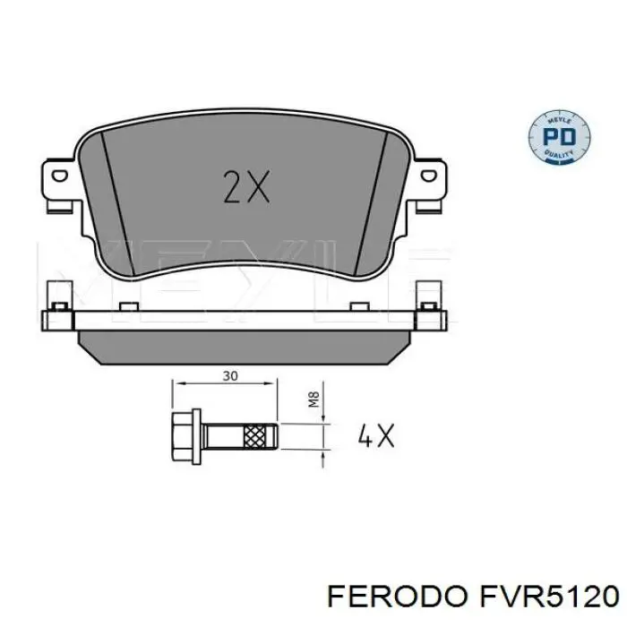 Задні гальмівні колодки Ferodo FVR5120 ціна, від 38.76 USD