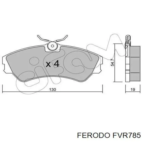 Купити FVR785 Ferodo Колодки гальмівні передні, дискові