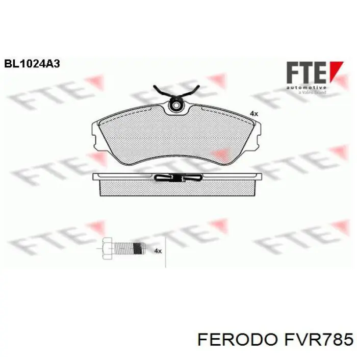 Гальмівні колодки Ferodo FVR785 ціна, від 18.09 USD
