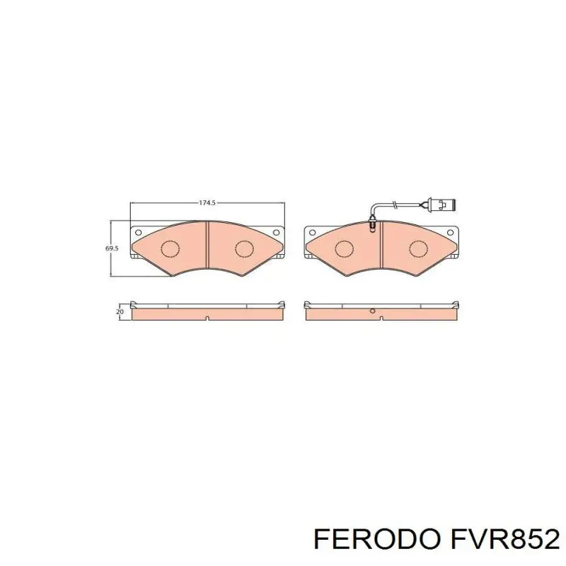 Передні тормозні колодки FVR852 Ferodo