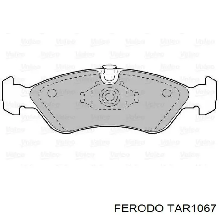 Колодки гальмівні передні, дискові TAR1067 Ferodo