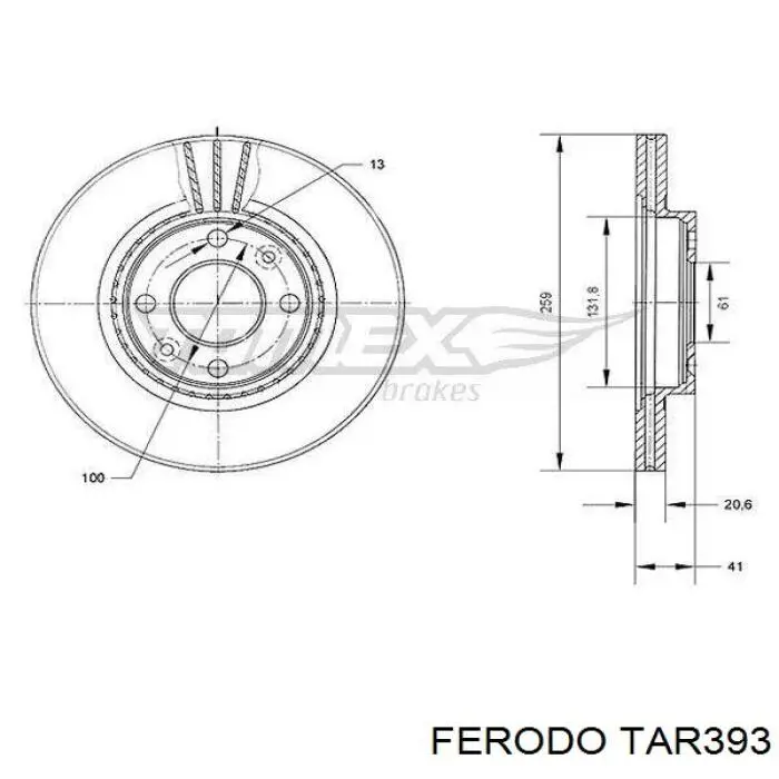 Гальмівні колодки Ferodo TAR393 ціна, від 14.92 USD