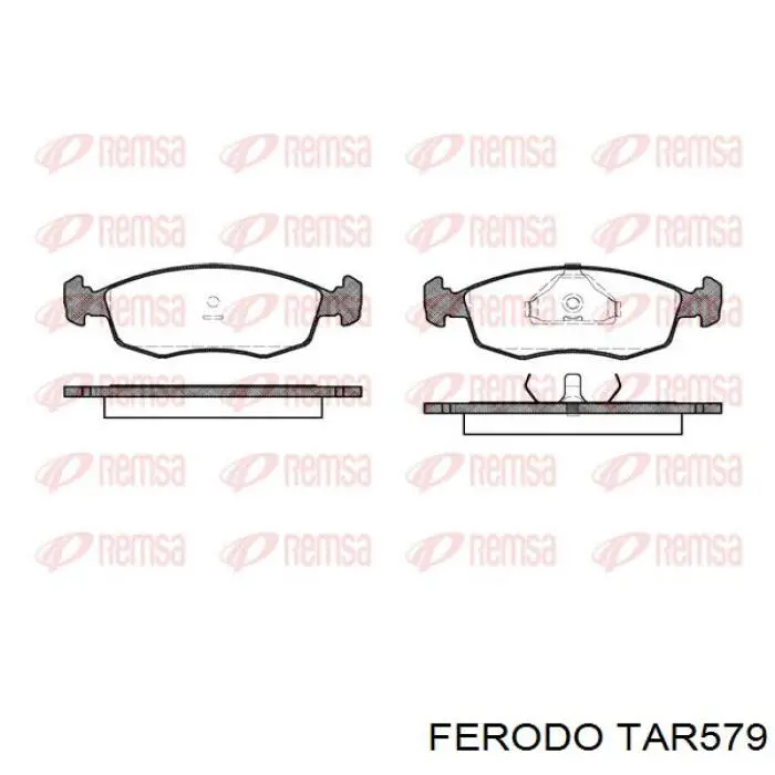 Колодки гальмівні передні, дискові TAR579 Ferodo