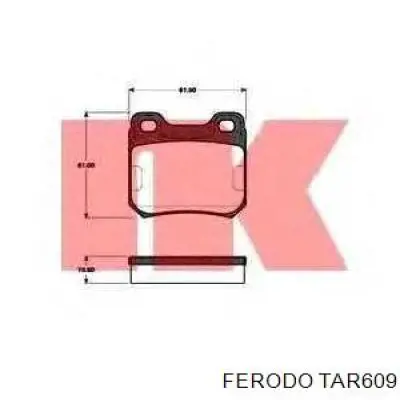 Задні гальмівні колодки Ferodo TAR609 ціна, від 11.62 USD