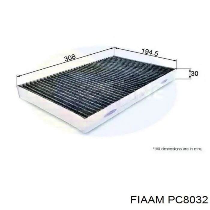 PC8032 Coopers FIAAM фільтр салону