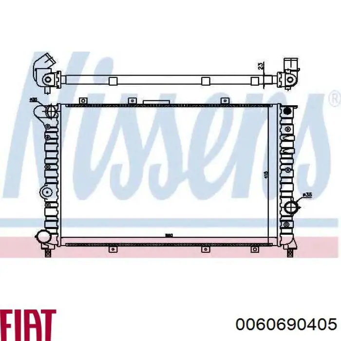 Радіатор 0060690405 Fiat/Alfa/Lancia