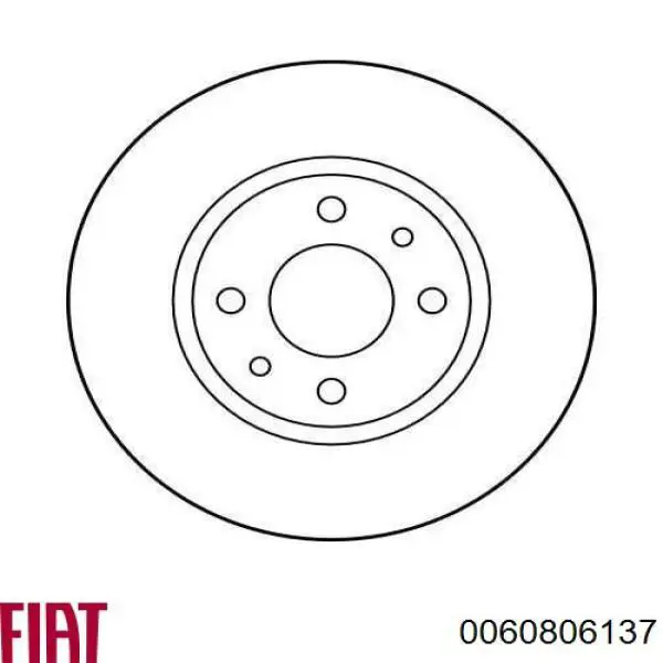 Диск гальмівний передній 0060806137 Fiat/Alfa/Lancia