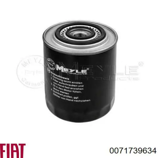 Масляний фільтр двигуна Fiat/Alfa/Lancia 0071739634 ціна, від 9.87 USD