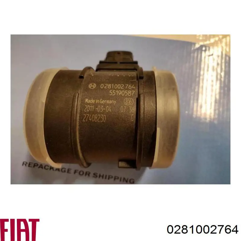 Датчик масової витрати повітря Fiat/Alfa/Lancia 0281002764 ціна, від 41.26 USD