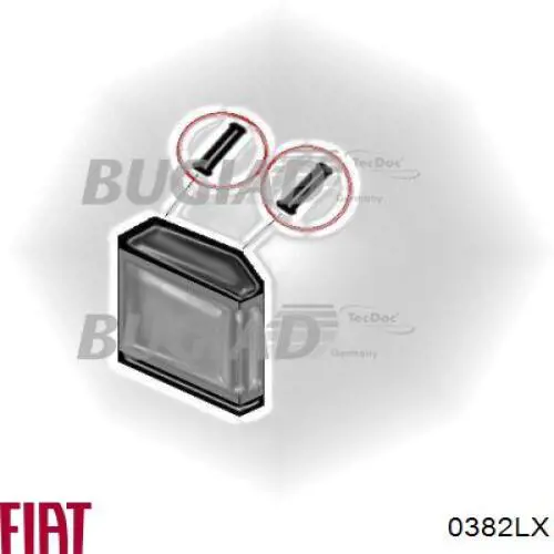 Шланг/патрубок интеркуллера 0382LX Fiat/Alfa/Lancia