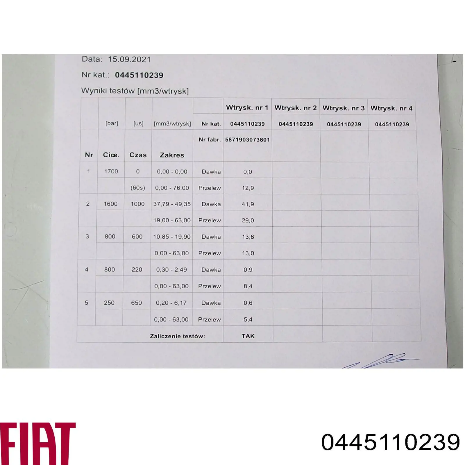 Купити 0445110239 Fiat/Alfa/Lancia Форсунка дизельна в зборі, розпилювач + тримач