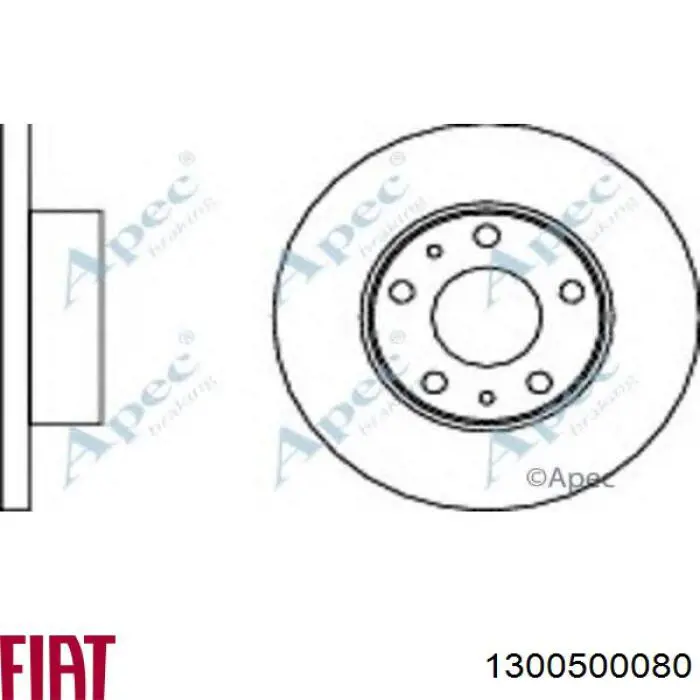 Диск переднього гальма Fiat/Alfa/Lancia 1300500080 ціна, від 32.94 USD