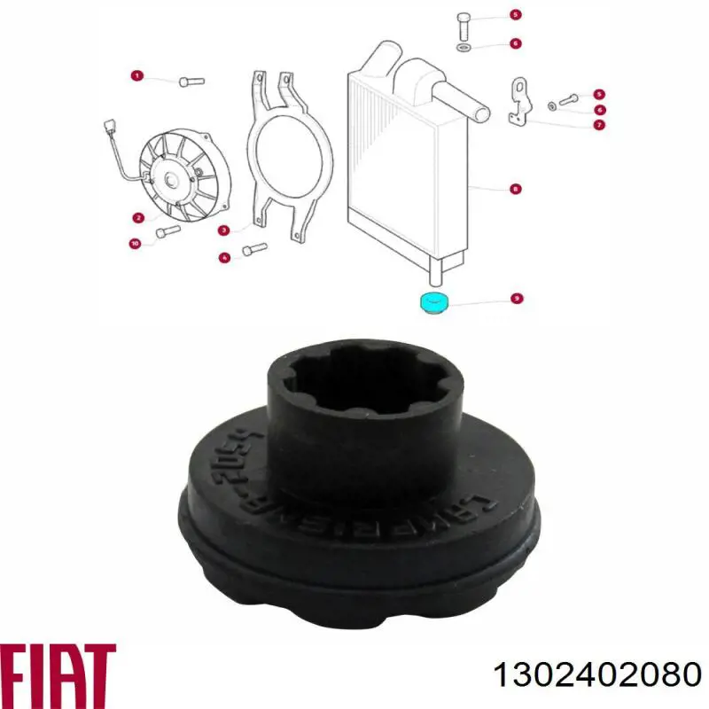 5110511 Autotechteile Подушка радіатору нижня