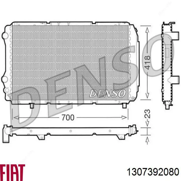 1307392080 Fiat/Alfa/Lancia Радіатор охолодження двигуна