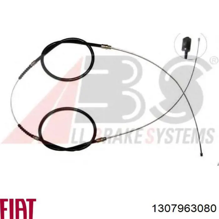 Купити 1307963080 Fiat/Alfa/Lancia Трос ручного гальма задній, правий/лівий