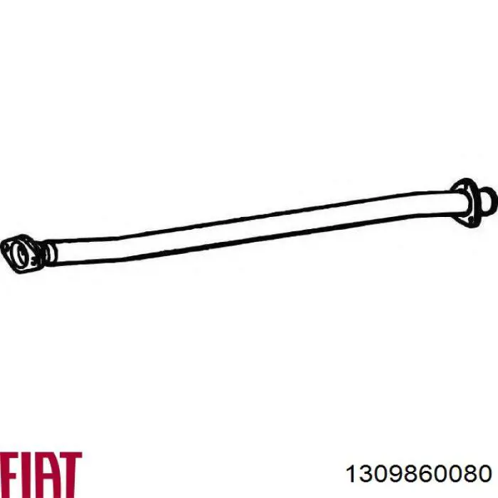 Труба приймальна (штани) глушника, передня 1309860080 Fiat/Alfa/Lancia