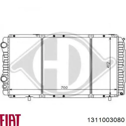 Купити 1311003080 Fiat/Alfa/Lancia Радіатор двигуна