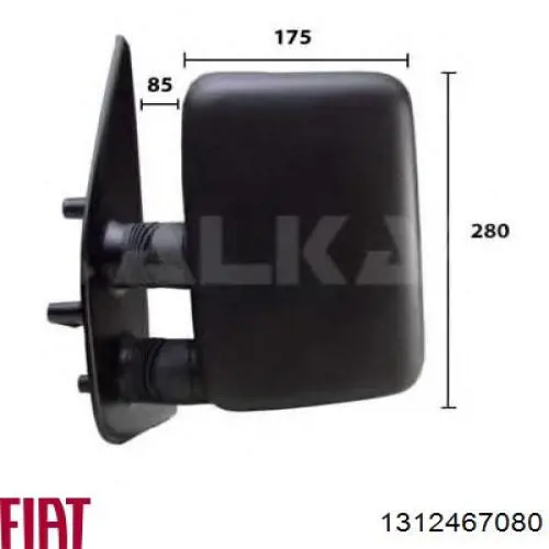 Купити 1312467080 Fiat/Alfa/Lancia Бічне дзеркало заднього виду ліве