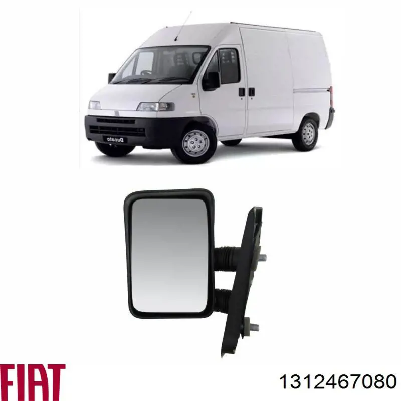 Ліве бічне дзеркало Fiat/Alfa/Lancia 1312467080 ціна, від 86.81 USD