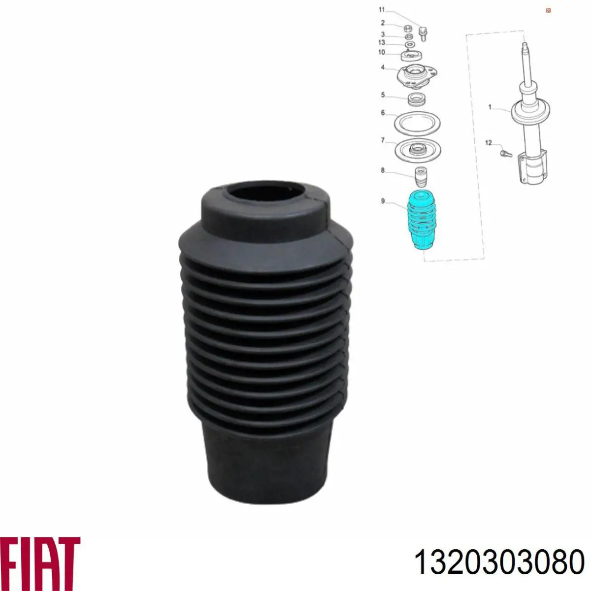 Купити 1320303080 Fiat/Alfa/Lancia Пильник амортизатора переднього