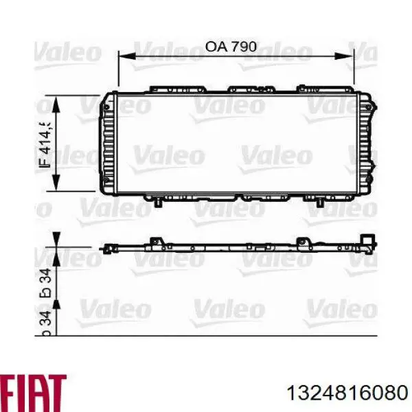 Радіатор основний Fiat/Alfa/Lancia 1324816080 ціна, від 77.76 USD