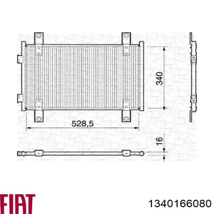 1340166080 Fiat/Alfa/Lancia радіатор кондиціонера