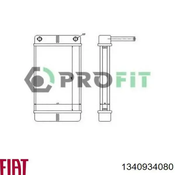 Купити 1340934080 Fiat/Alfa/Lancia Радіатор интеркуллера