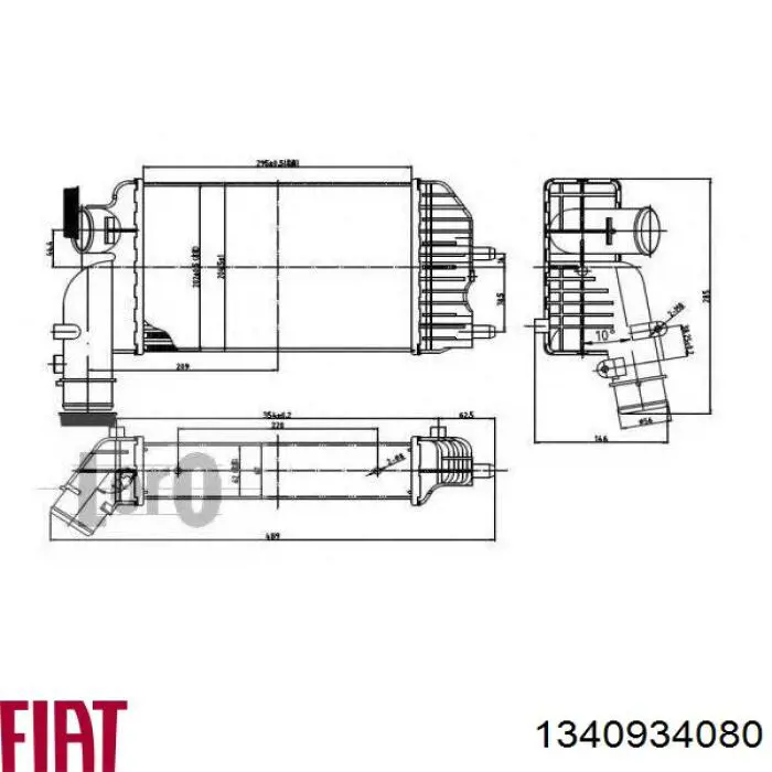 Інтеркулер 1340934080 Fiat/Alfa/Lancia
