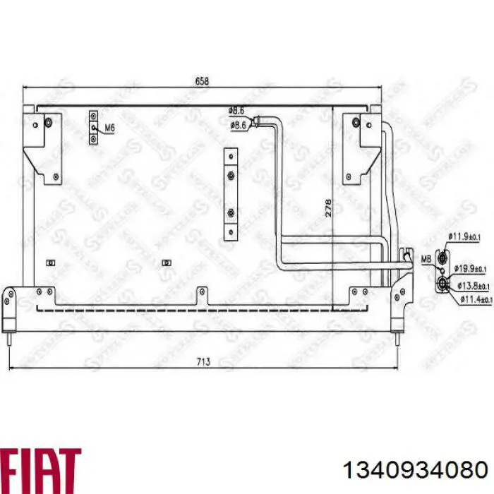 Система охолодження наддувочного повітря Fiat/Alfa/Lancia 1340934080 ціна, від 71.98 USD