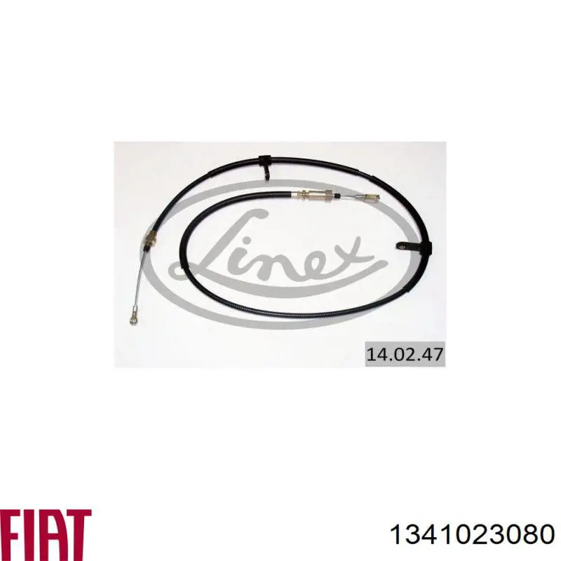 Купити 1341023080 Fiat/Alfa/Lancia Трос ручного гальма передній