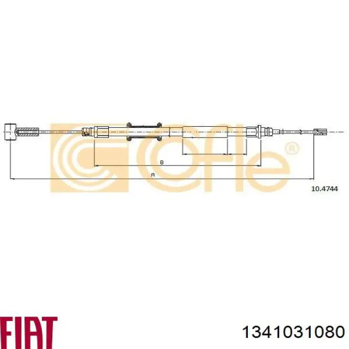 Гальмо стоянкове Fiat/Alfa/Lancia 1341031080