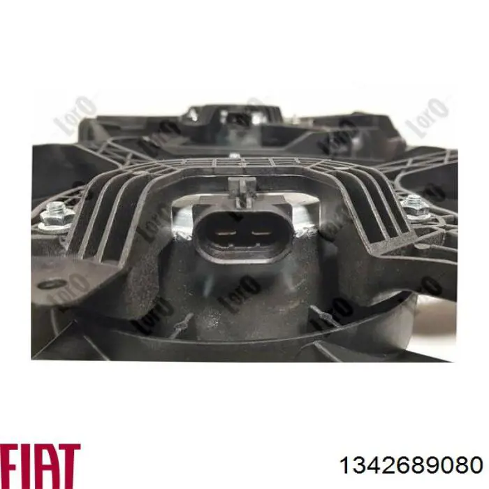 1342689080 Fiat/Alfa/Lancia Дифузор радіатора охолодження, в зборі з мотором і крильчаткою