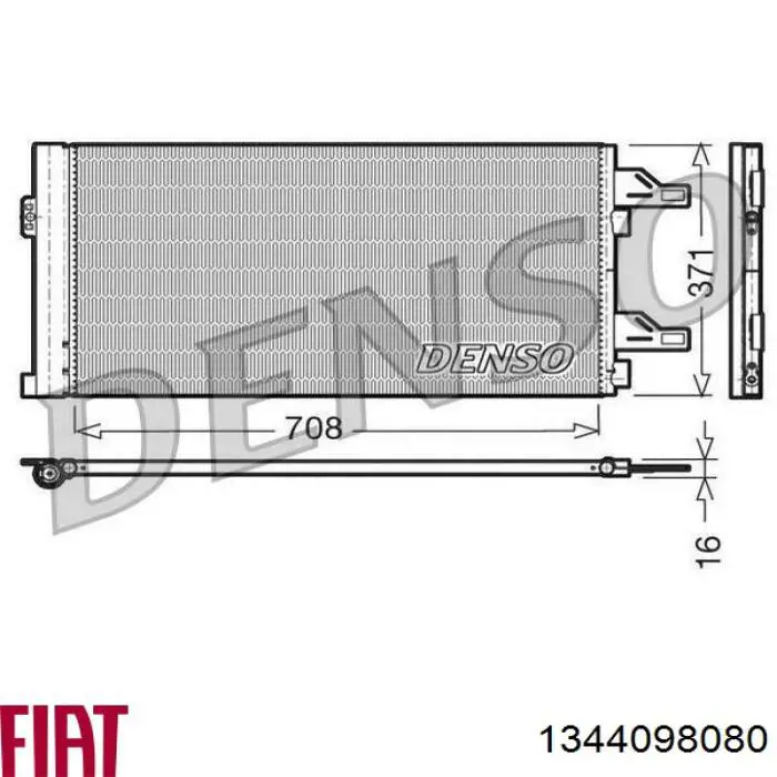 Конденсатор кондиціонера Fiat/Alfa/Lancia 1344098080 ціна, від 97.58 USD