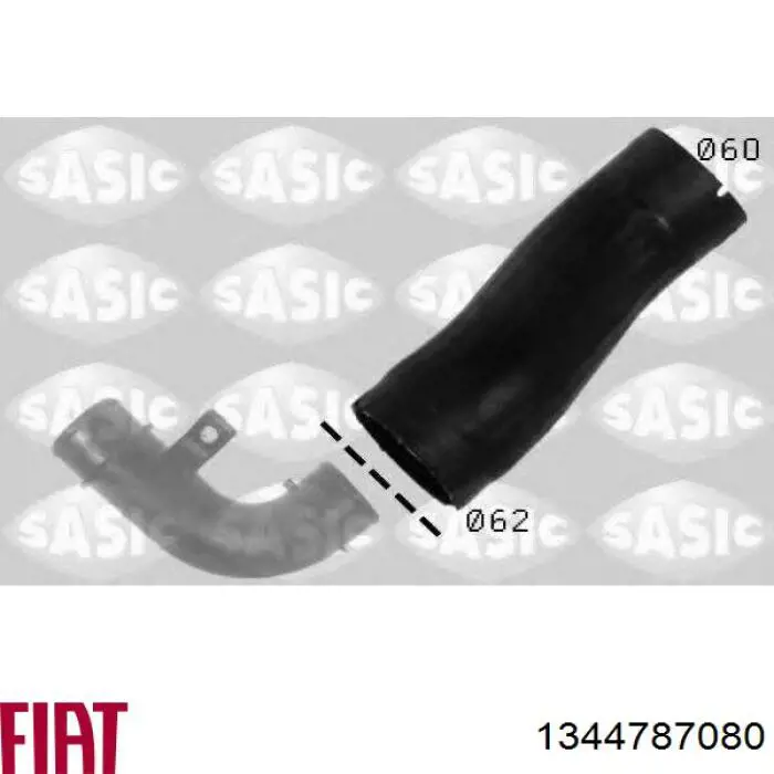 Шланг/патрубок интеркуллера Fiat/Alfa/Lancia 1344787080 ціна, від 16.93 USD