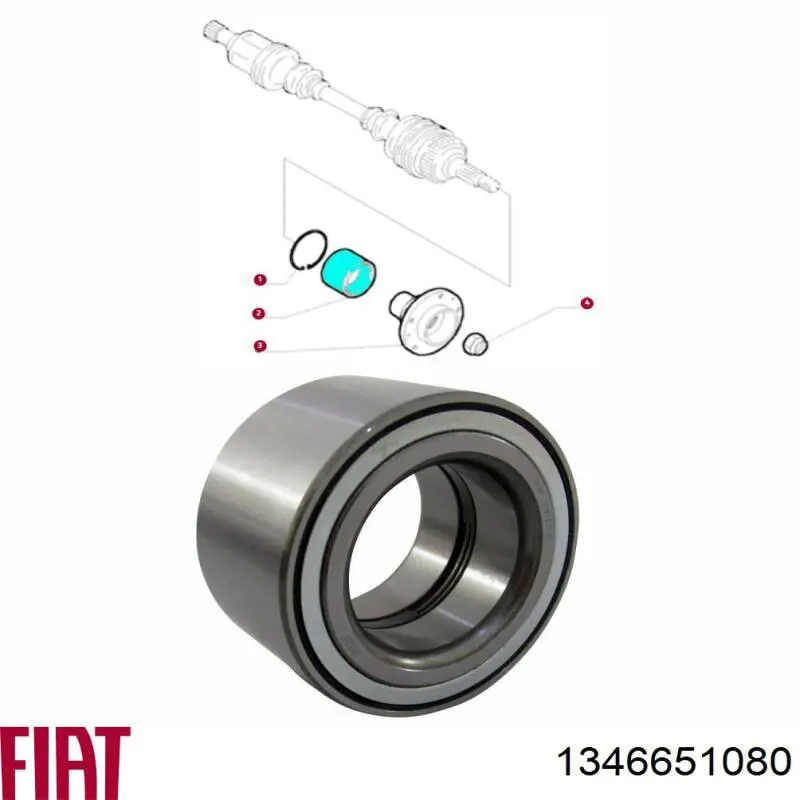 Купити 1346651080 Fiat/Alfa/Lancia Підшипник ступиці передньої