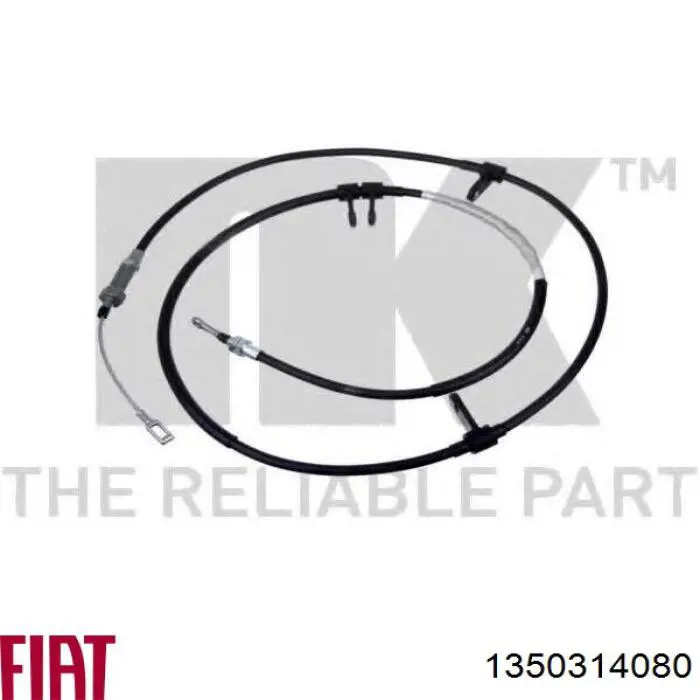 Трос ручного гальма передній 1350314080 Fiat/Alfa/Lancia