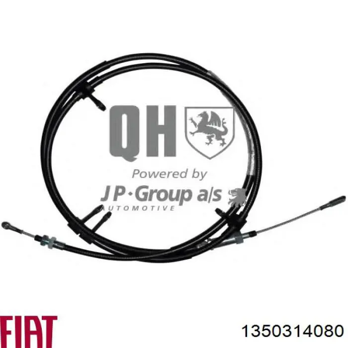 Купити 1350314080 Fiat/Alfa/Lancia Трос ручного гальма передній