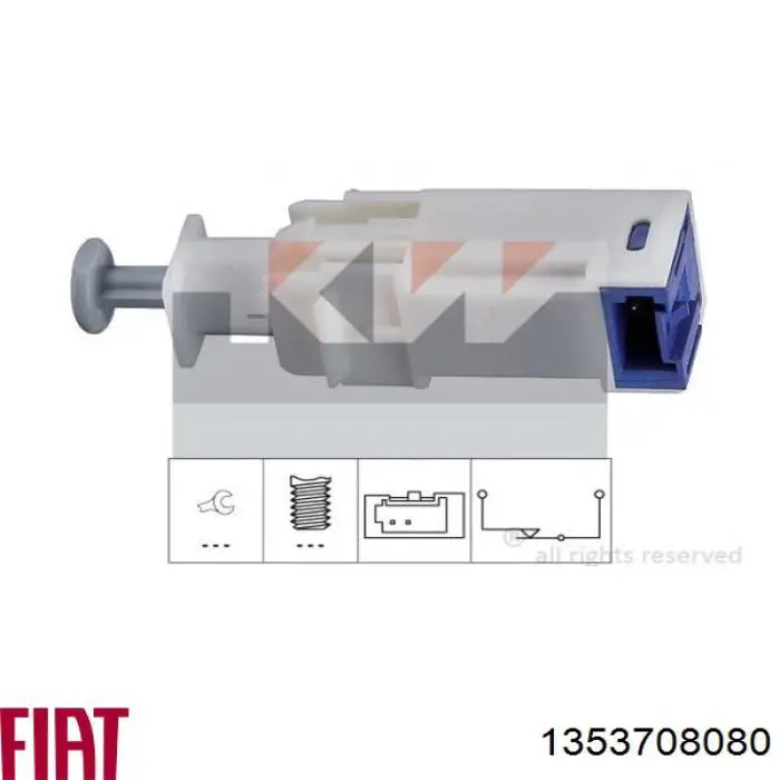 Купити 1353708080 Fiat/Alfa/Lancia Датчик педалі гальма