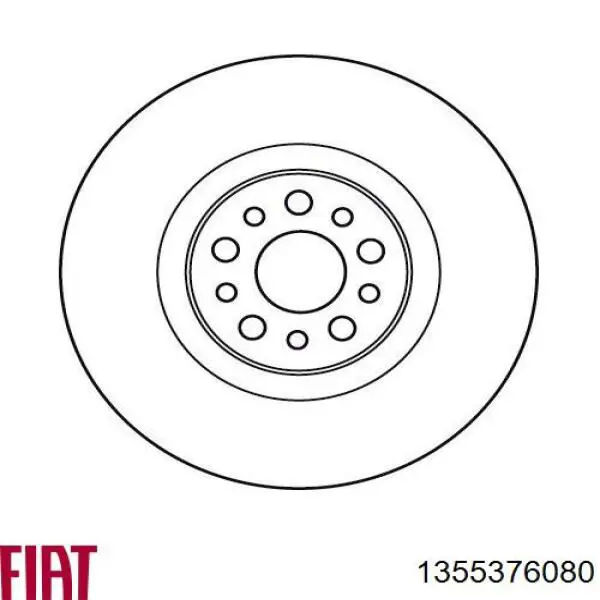 Гальмівні диски передні 1355376080 Fiat/Alfa/Lancia