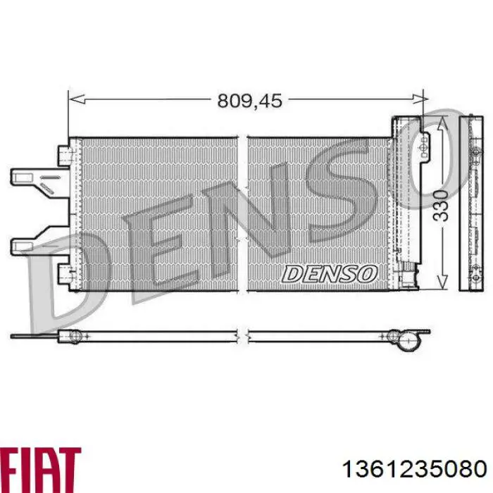 1361235080 Fiat/Alfa/Lancia Конденсатор
