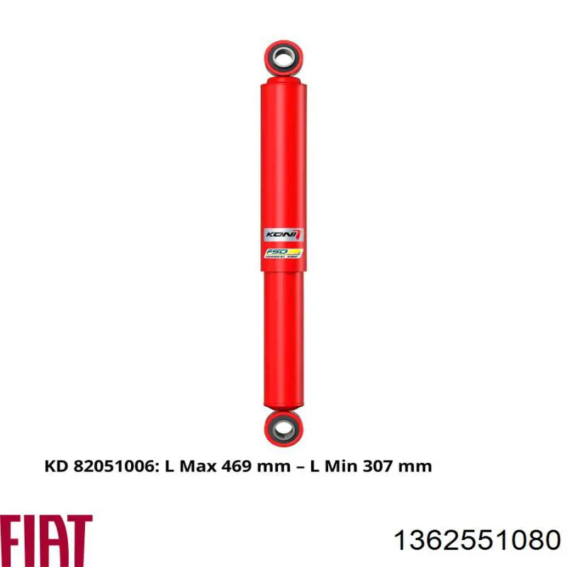 Амортизатор задній Fiat/Alfa/Lancia 1362551080 ціна, від 31.90 USD