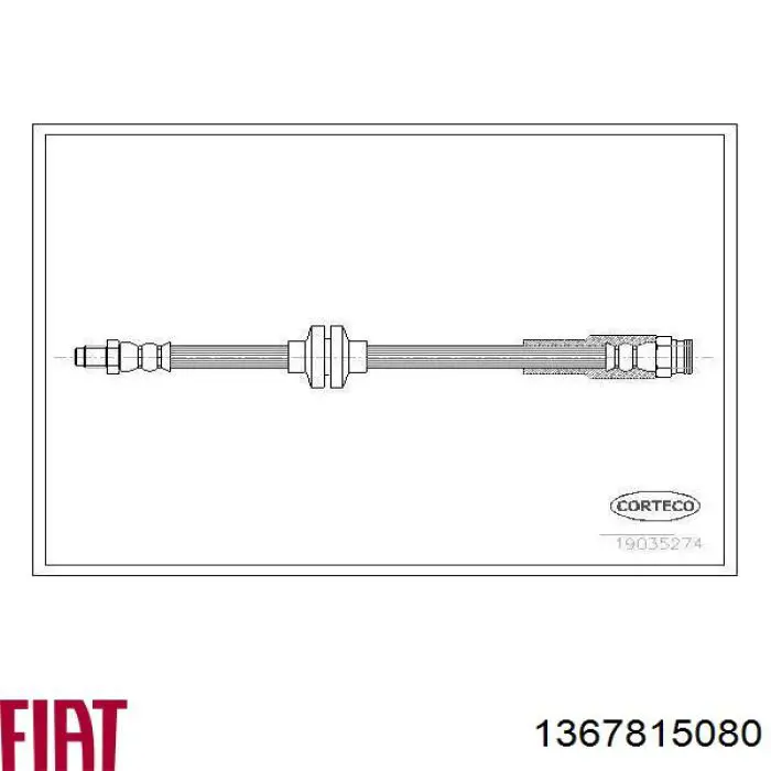 1367815080 Fiat/Alfa/Lancia Шланг гальмівний задній