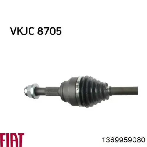 1369959080 Fiat/Alfa/Lancia Привід передній правий
