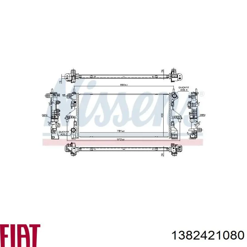 Радіатор основний Fiat/Alfa/Lancia 1382421080 ціна, від 114.74 USD